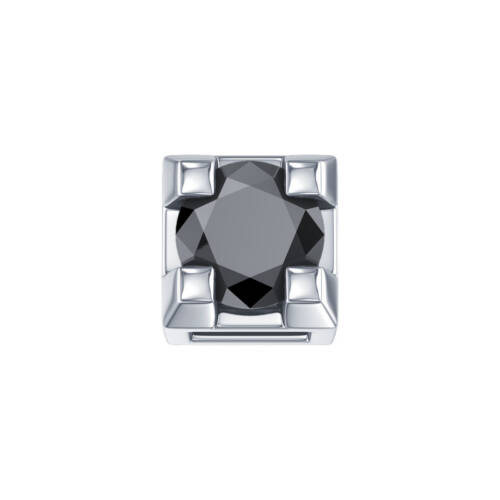 Griffe 0,02 ct in oro bianco e diamante nero
