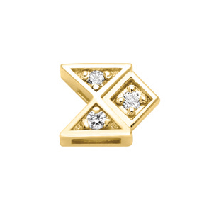 Geometria oro giallo e diamanti