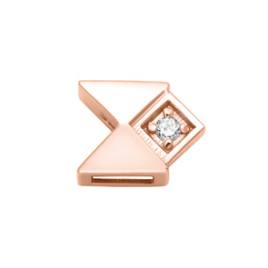 Geometria oro rosa e diamante