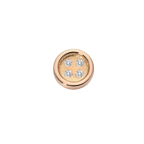 Rose Gold And Diamonds Button