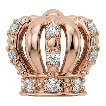 Corona King in oro rosa e diamanti